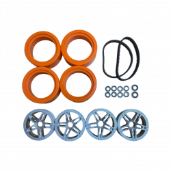 Kit de Conversion Tout-Chemin Pneus Uréthane 130 - Xplorer V2