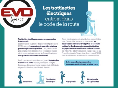 Décret EDPM - Evo-Spirit et ses skates électriques conformes